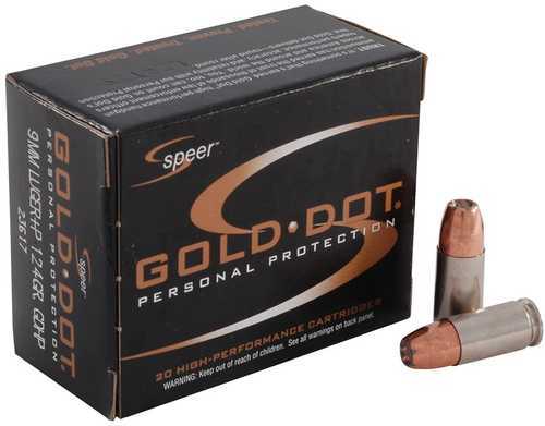 9mm Luger 20 Rounds Ammunition CCI 124 Grain Hollow Point