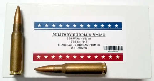 308 Winchester 20 Rounds Ammunition Century Arms 145 Grain FMJ