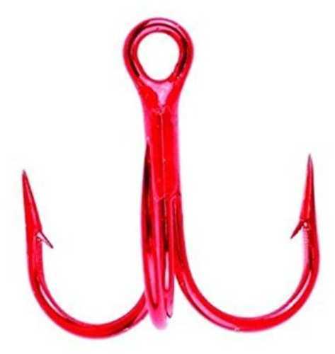 Eagle Claw Fishing Tackle Treble Hook Red Round 3X, 5 Pack Md#: L934RDG-4
