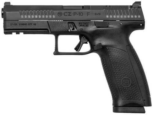 CZ P-10 Full Size Semi Automatic Pistol 9mm 4.5" Barrel 19 Round Capacity Black Polymer Frame Nitride Slide
