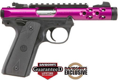 Ruger Mark IV 22/45 Lite Purple Long Rifle 4.40" 1/2-28 Threaded Barrel 10 Round Capacity Anodized