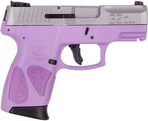 Taurus G2C Semi Automatic Pistol 9mm Luger 3.25" Barrel 12 Round Capacity Light Purple Polymer Grip/Frame Stainless Steel Slide