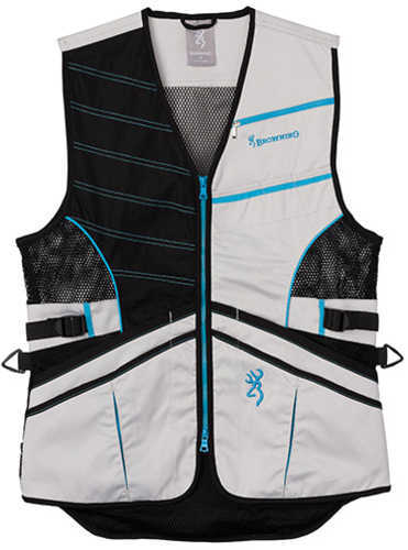Browning Women's Trapper Creek Mesh Shooting Vest Sage/Tan/Teal X-Large Right Hand