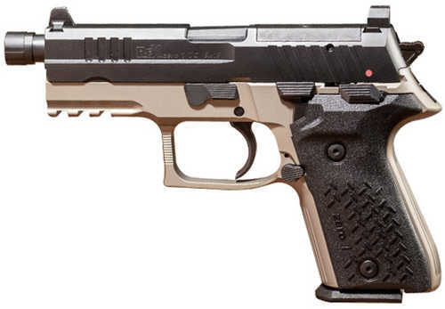 AREX Rex Zero 1TC Compact Tactical Semi Automatic Pistol 9mm Luger 4.9" Barrel 17 Rounds Fixed Sights FDE