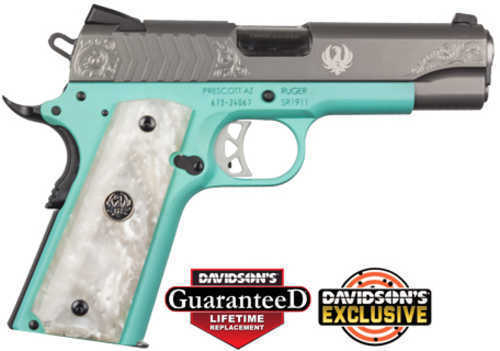 Ruger SR1911-CMD Lightweight Robin Egg 9mm 9+1 Round Capacity 4.25" Barrel Stainless Steel Finish