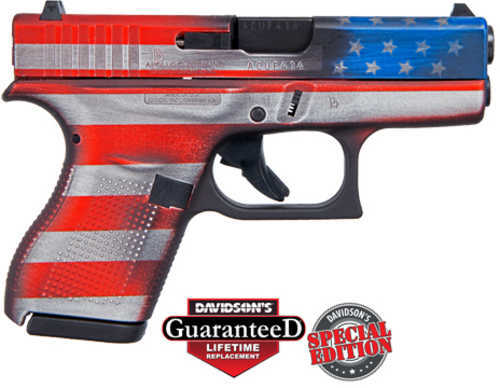 Glock 42 380ACP 6+1 Round 3.26" Barrel Cerakote Battleworn USA Flag Finish