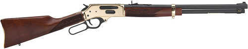 Henry Side Gate Lever Action Rifle 30-30 Winchester 20" Barrel 5 Round Capacity <span style="font-weight:bolder; ">American</span> Walnut Stock Brass Receiver/Blued