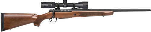 Mossberg Patriot Bolt Action Rifle With Vortex Scope Combo 338 Winchester Magnum 22" Barrel 3 Round Capacity Walnut Stock Blued
