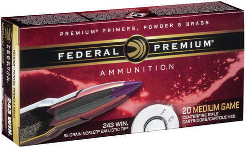 7mm Remington Magnum 20 Rounds Ammunition Federal Cartridge 150 Grain Ballistic Tip