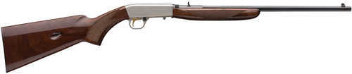Browning Semi Automatic Grade II Rifle Octagon SA-22 22 Long 19.3" Barrel 11 Round Capacity II/III Walnut Stock Satin Nickel
