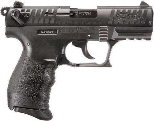 Walther P22Q Semi-Automatic Compact Pistol 22LR 3.4" Barrel Polymer Frame 10 Round Capacity Black