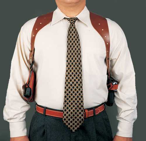 De Santis New York Undercover (Double Pouch) Shoulder Holster for GLOCK 20 21 21SF 29 30 RH Tan
