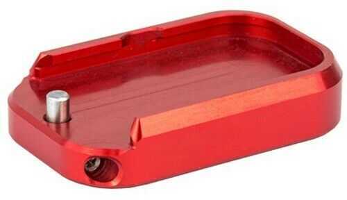 Taran Tactical Innovation Base Pad For Glock +0 9/40 Double Stack Red Finish GBP940-3S