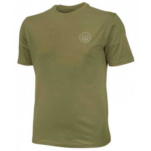 Beretta USA Tx621T141607 Logo Short Sleeve T-Shirt Army Green Cotton Large