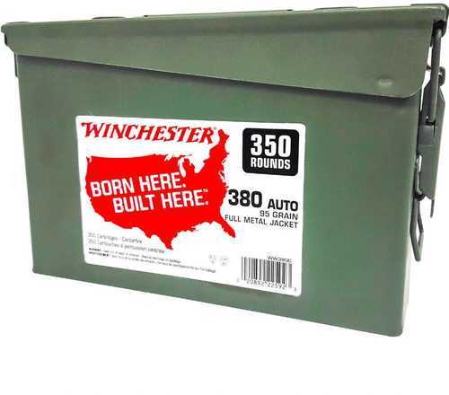 380 ACP 350 Rounds Ammunition Winchester 95 Grain FMJ Nose