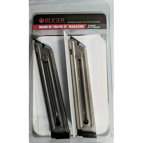 Ruger Mark IV/Mark III 22 Long Rifle 10-Round Magazines, 2-Pack Md: 90645