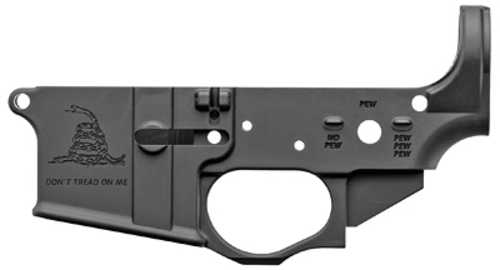 Click to see larger image. AR-15 Spikes Tactical STLS034 Gadsden Logo Stripped Lower Semi-automatic .223 Rem/5.56 NATO Black Finish Non-Color