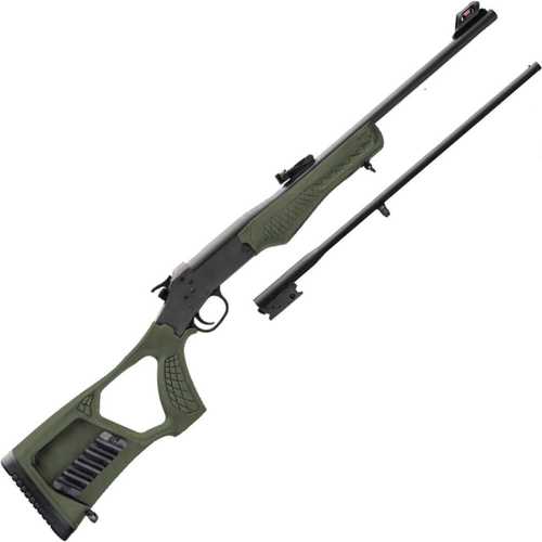 Rossi Matched Pair Youth .22 LR/.410 Bore Single Shot Rifle/Shotgun Combo 22" Barrel OD Green Synthetic Stock Black Finish