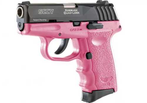 SCCY Industries Semi-Auto Pistol CPX-3 380ACP 10+1 Round Capacity 3.1" Barrel Pink/Black Nitride