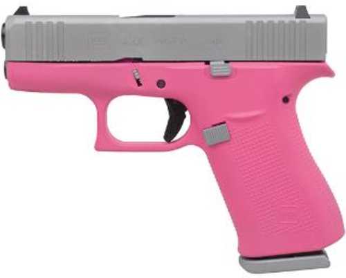 Glock 43x Semi Automatic Pistol 3.4" Barrel 9mm Luger Prison Pink Frame And Silver PVD Slide