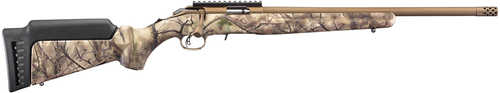 Ruger American Rimfire Bolt Action RIfle<span style="font-weight:bolder; "> 17</span> <span style="font-weight:bolder; ">HMR </span>18" Barrel 9 Round Natural Camoflauge Bronze Cerakote Finish