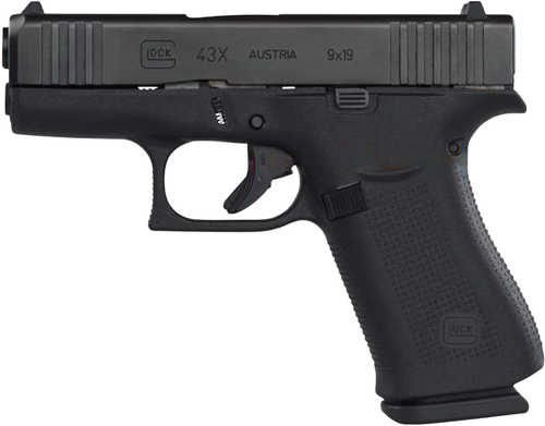 GLOCK 43X Pistol 9mm Luger 10 Round 3.41" Barrel Black Finish