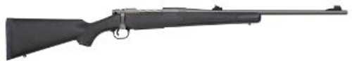Mossberg Patriot Bolt Action Rifle 375 Ruger 22" Barrel 3 Round Capacity Synthetic Black Stock Stainless Steel Cerakote Finish Fiber Optic Sight