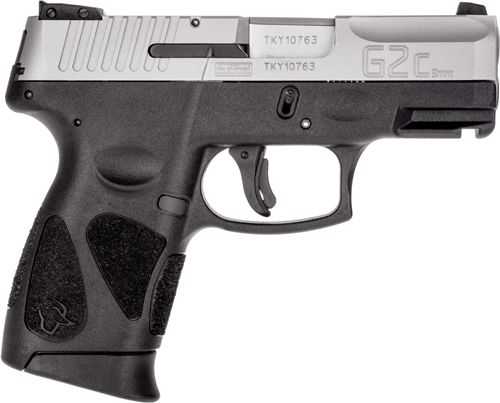 Taurus G2C Semi Automatic Pistol 9mm Luger 3.2" Barrel 12 Round Black Frame Stainless Steel Slide