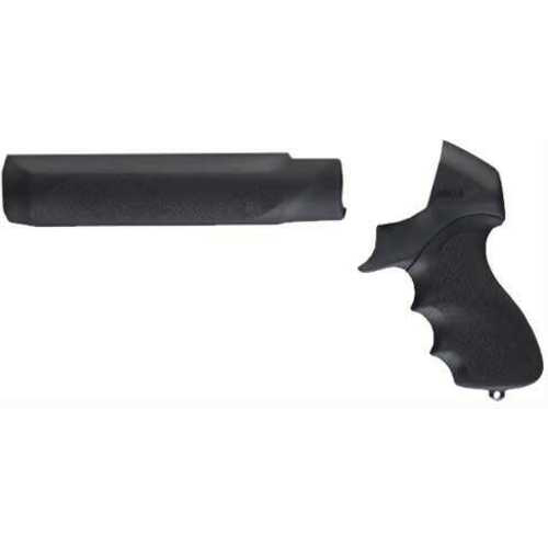 Hogue Mossberg 500 12 Gauge OverMolded Shotgun Pistol Grip and Forend Black Finger Grooves