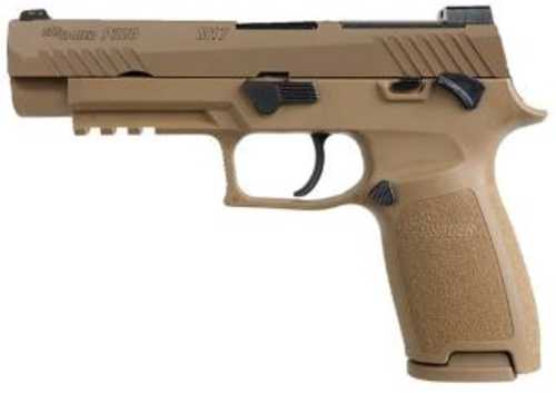 Sig Sauer P320 Pistol 9mm 4.7" Barrel M17 Safety Coyote With Night Sight Plate