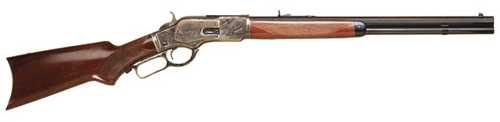 Cimarron 1873 Deluxe Short Rifle 38 WCF 20" Octagon Barrel 10+1 Capacity Case Hardened Standard Blued Finish Walnut Hand Checkered Pistol Grip Stock