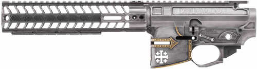 Spike's Tactical Rare Breed Crusader Lower/Upper Set with Painted Helmet 5.56 NATO 10" MLOK Rail Distressed Cerakote Finish