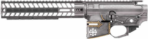 Click to see larger image. Spike's Tactical Rare Breed Crusader Lower/Upper Set with Painted Helmet 5.56 NATO 10" MLOK Rail Distressed Cerakote Finish
