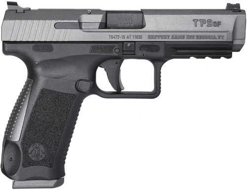 Canik TP9SF One Semi-Automatic Pistol Tungsten Cerakote 9mm 18 Round Capacity 4.46" Barrel Black/Tungsten