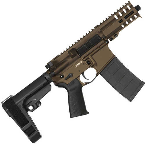 CMMG Banshee 300 Mk4 9mm Luger AR-15 Semi Auto Pistol 5" Barrel Rounds Uses ARC Magazines RML4 M-LOK Handguard Micro/CQB RipBrace Midnight Bronze Finish
