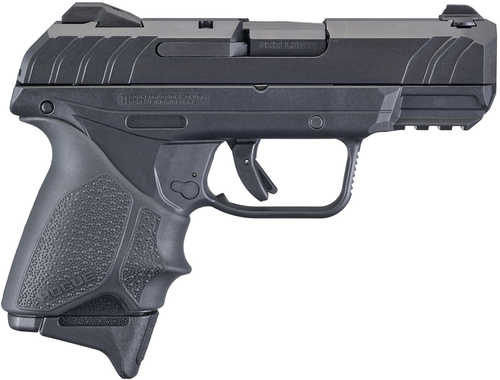Ruger Pistol SECURITY-9 Compact 9mm 3.42" Barrel Black Finish With Hogue Grips Polymer Frame 10+1