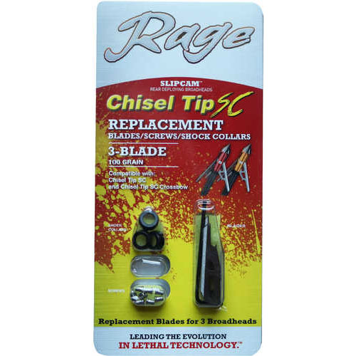 Rage Replacement Blade Kit for Chisel Tip X with 3 SC Broadheads