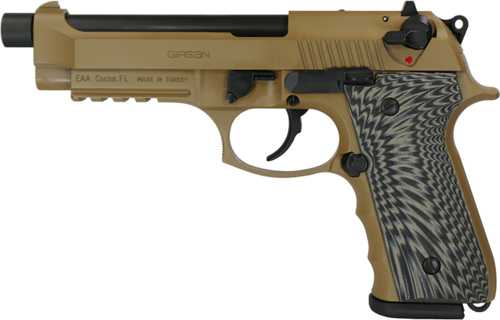 EAA Girsan Regard Semi Automatic Pistol 9mm Luger 4.9" Threaded Barrel Flat Dark Earth Finish