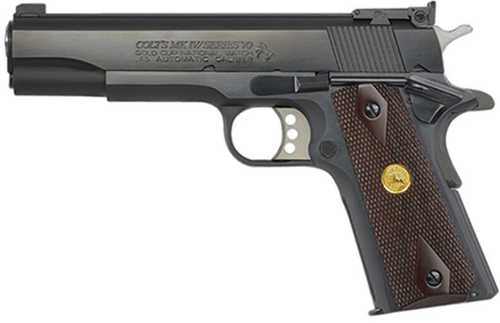 Colt Gold Cup Series 1911 National Match Government Model Semi Auto Pistol .38 Super 5" Barrel 9 Round Rosewood Grips Blued Finish