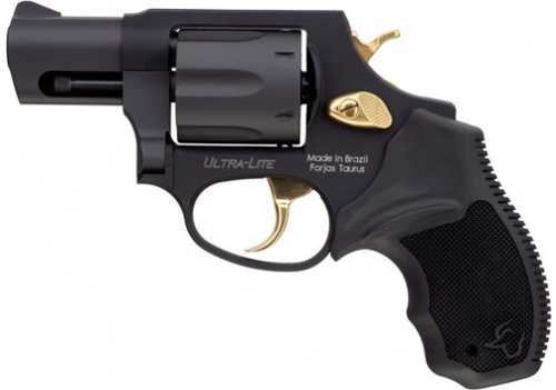 Taurus 856 Ultra Lite Revolver 38 Special 2" Barrel 6 Shot Matte Black Finish Gold Accents Grip