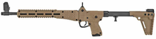 Kel-Tec Model Sub 2K 9 Carbine Semi-automatic Rifle 9MM 16.1" Barrel Tan Finish Black Stock Adjustable Sights 10Rd For Glock OEM 19 Magazine SUB2K9GLK19BTAN