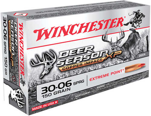 30-06 <span style="font-weight:bolder; ">Springfield</span> 20 Rounds Ammunition Winchester 150 Grain Polymer Tip