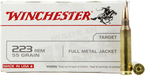 223 Remington 20 Rounds Ammunition Winchester 55 Grain Full Metal Jacket
