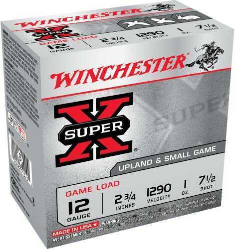 12 Gauge 25 Rounds Ammunition <span style="font-weight:bolder; ">Winchester</span> 2 3/4" 1 oz Lead #7.5