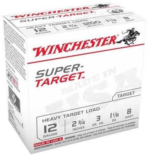 12 Gauge 25 Rounds Ammunition Winchester 2 3/4" 1 1/8 oz Lead #8