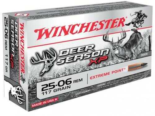 Winchester Deer Season XP 25-06 Rem 117 gr 3100 fps Extreme Point Ammo 20 Round Box