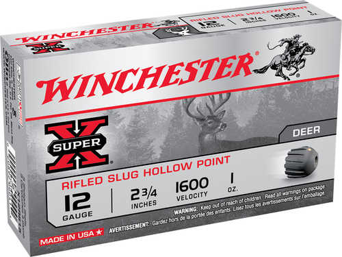 410 Gauge 5 Rounds Ammunition Winchester 2 1/2" 1/5 oz Lead #Slug