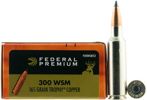 300 Winchester Short Magnum 20 Rounds Ammunition <span style="font-weight:bolder; ">Federal</span> Cartridge 165 Grain Polymer <span style="font-weight:bolder; ">Tip</span>