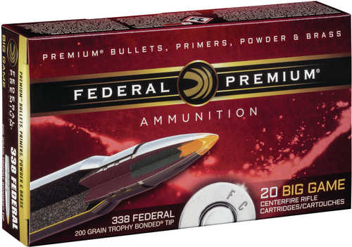 338 Federal 20 Rounds Ammunition Cartridge 200 Grain Ballistic Tip