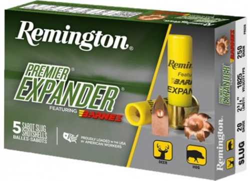 20 Gauge 5 Rounds Ammunition Remington 2 3/4" N/a Lead #Slug